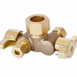 Discount ❤️ Legend Valve & Fitting T-598NL 5/8 x 3/8 x 3/8 in. OD Tube Lever Angle Supply Stop Valve 💯